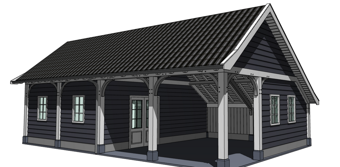 3D klassieke veranda