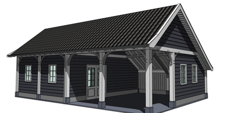 3D klassieke veranda