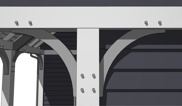 3D klassieke veranda