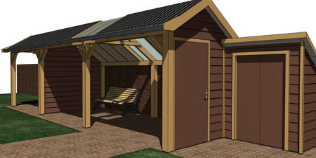 3D landelijke veranda