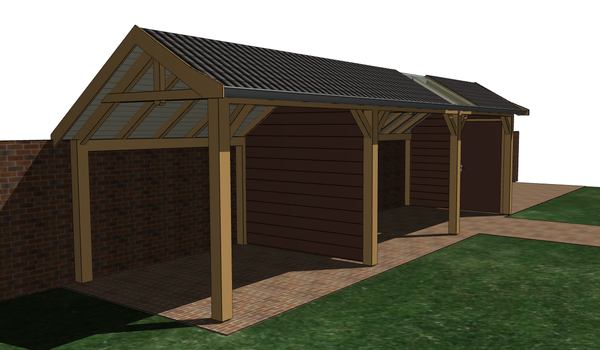 3D landelijke veranda