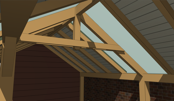 3D landelijke veranda