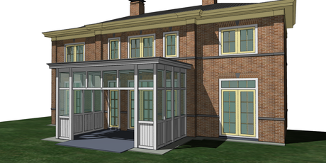 3D stijlvolle veranda