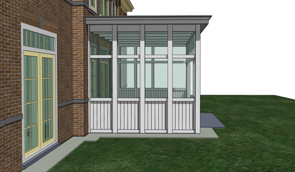 3D stijlvolle veranda
